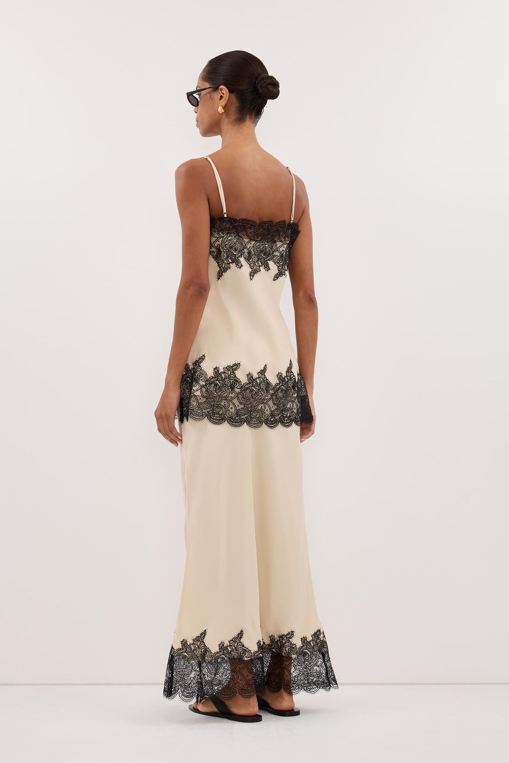 MINA STRAW CUPRO LACE MIDI SKIRT
