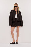 SIAN PEAT PINSTRIPE TAILORED SKORT