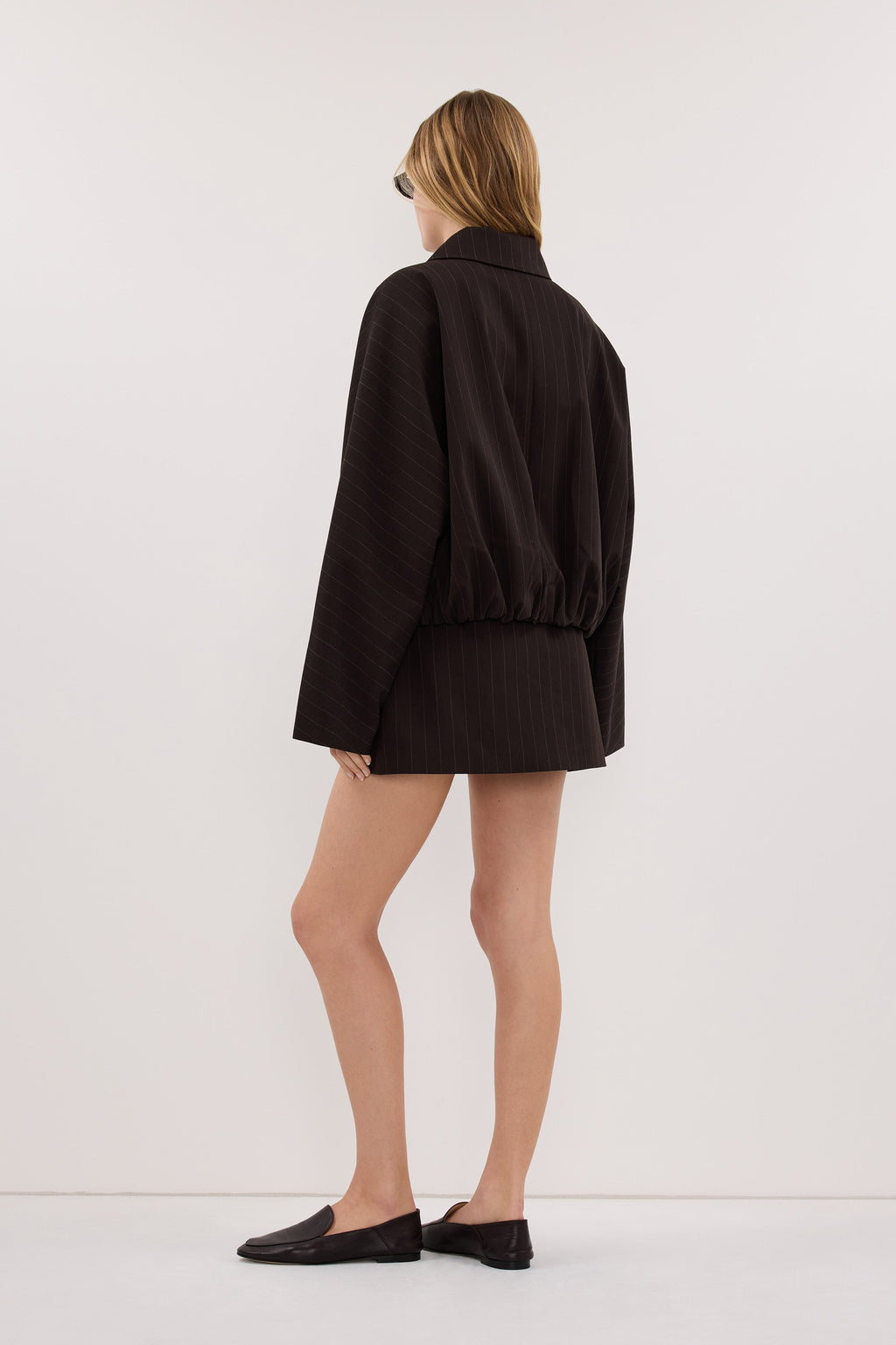 SIAN PEAT PINSTRIPE TAILORED SKORT