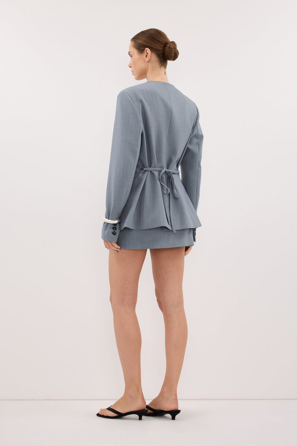 PEYTON DUSTY BLUE MARLE MICRO SKORT