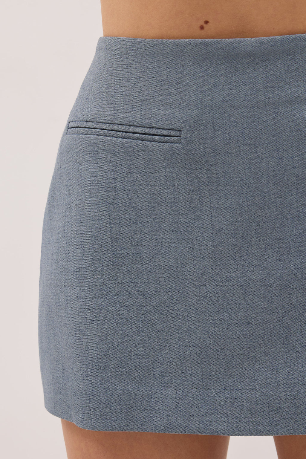 PEYTON DUSTY BLUE MARLE MICRO SKORT