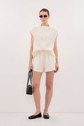 CALIA CREAM DRAWSTRING SHORT