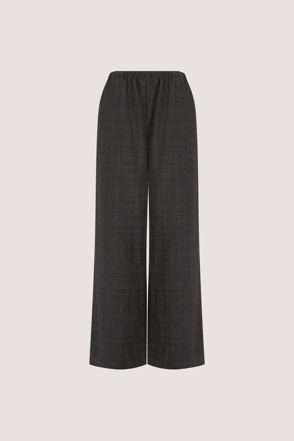 MARCO GREY PLAID ELASTIC PANT