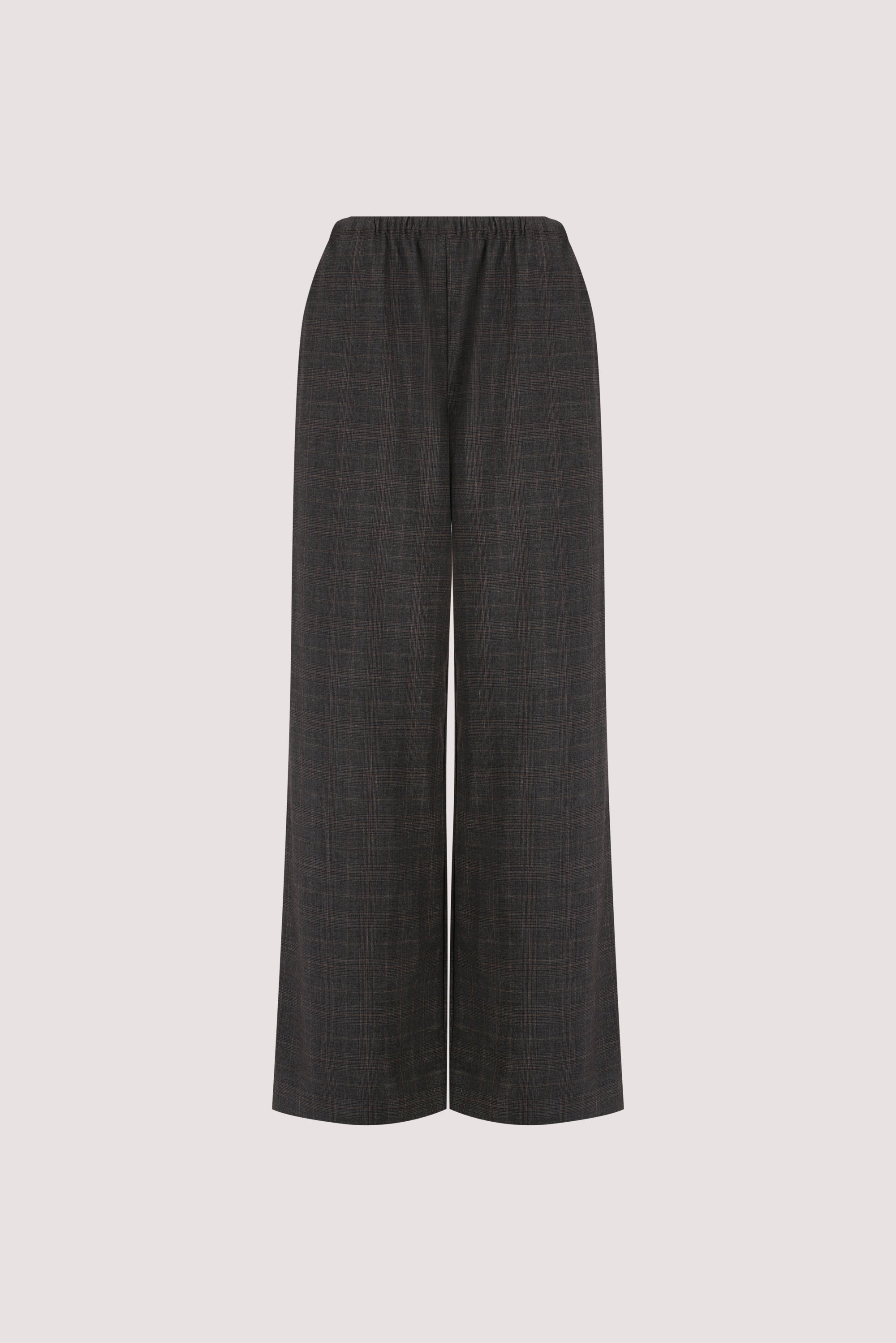 MARCO GREY PLAID ELASTIC PANT