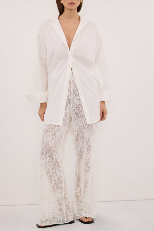 ANYA WHITE LACE PANT