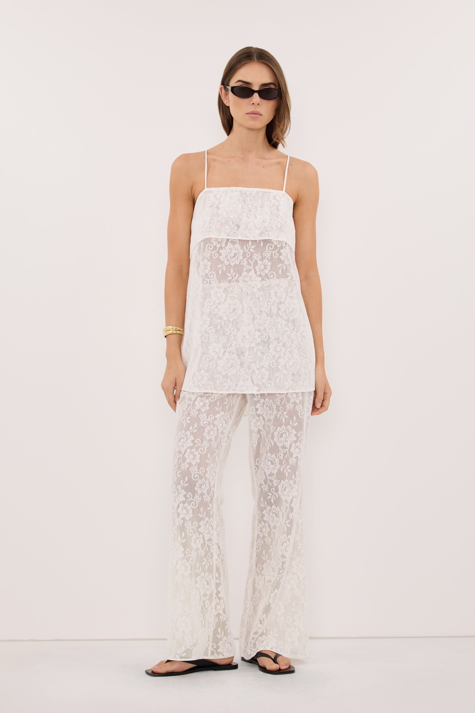 ANYA WHITE LACE PANT