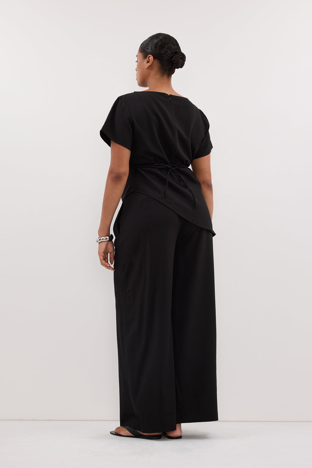 PARKER BLACK TAILORED WIDE LEG PANT