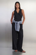 SIAN INK STRIPE TAILORED WIDE PANT
