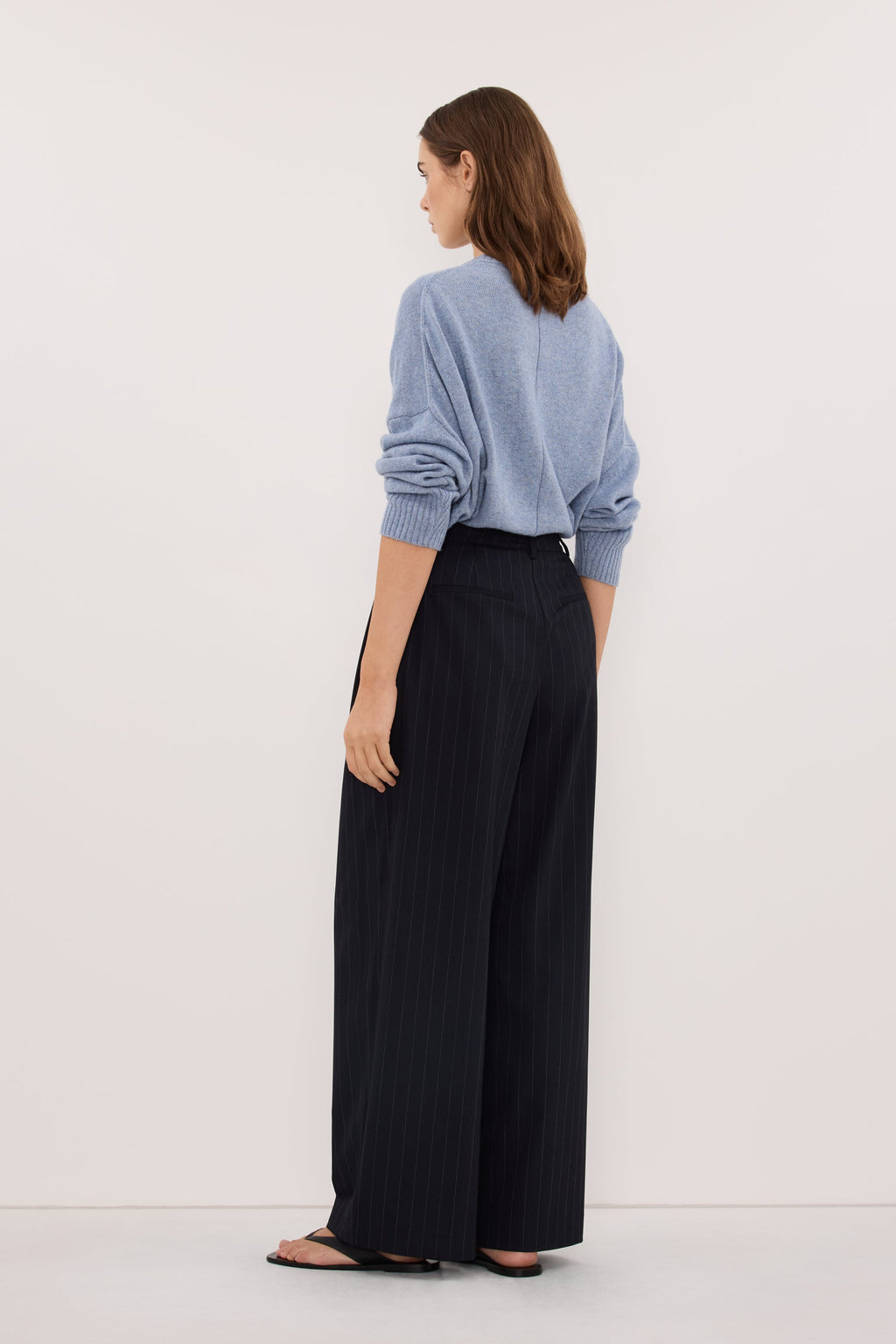 SIAN INK STRIPE TAILORED WIDE PANT