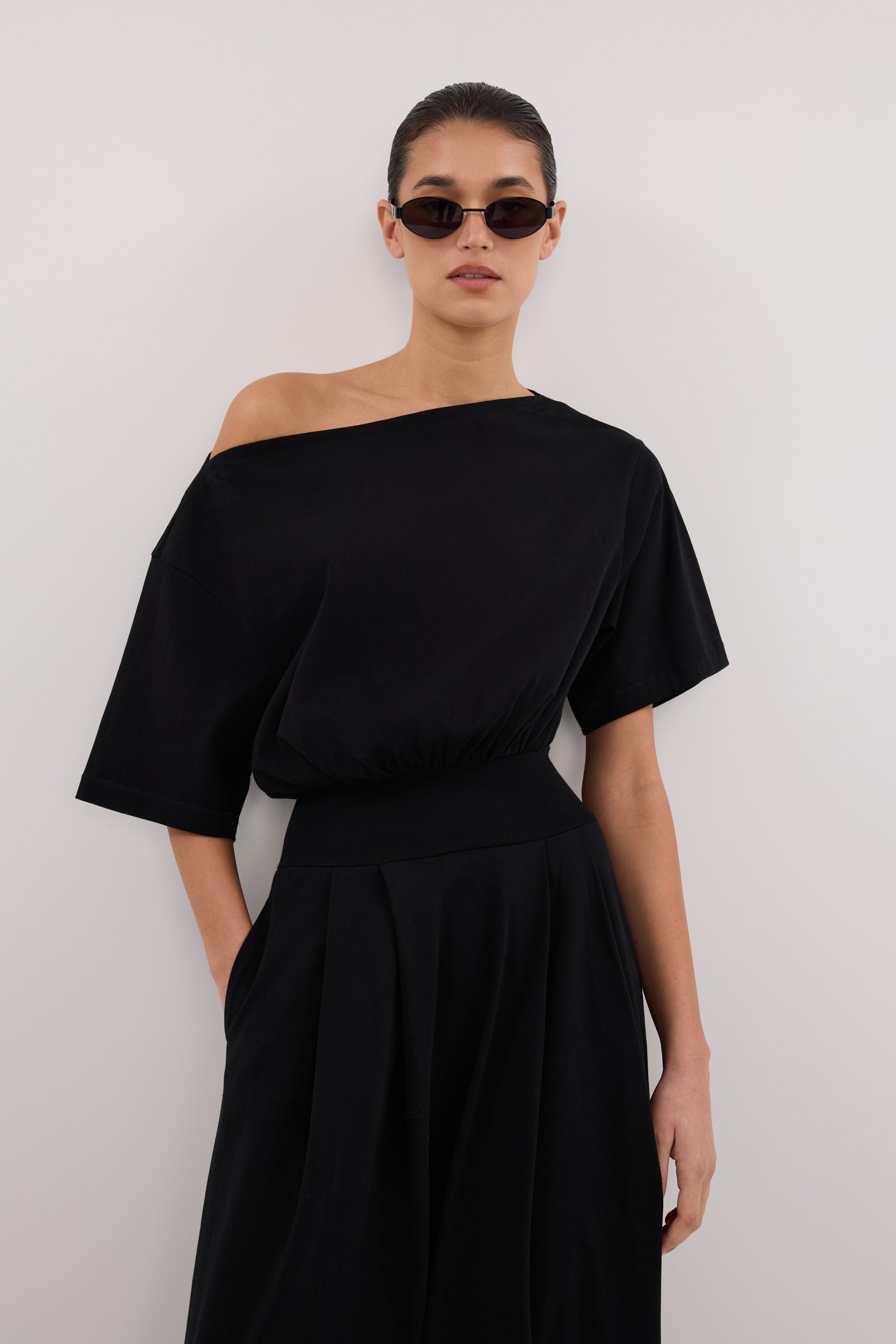 ESME BLACK ASYM MAXI DRESS