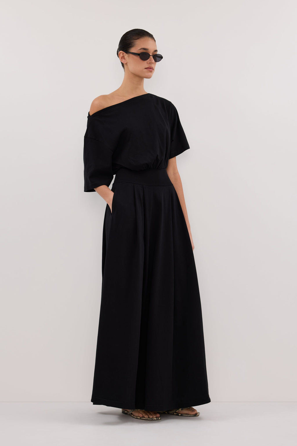 ESME BLACK ASYM MAXI DRESS