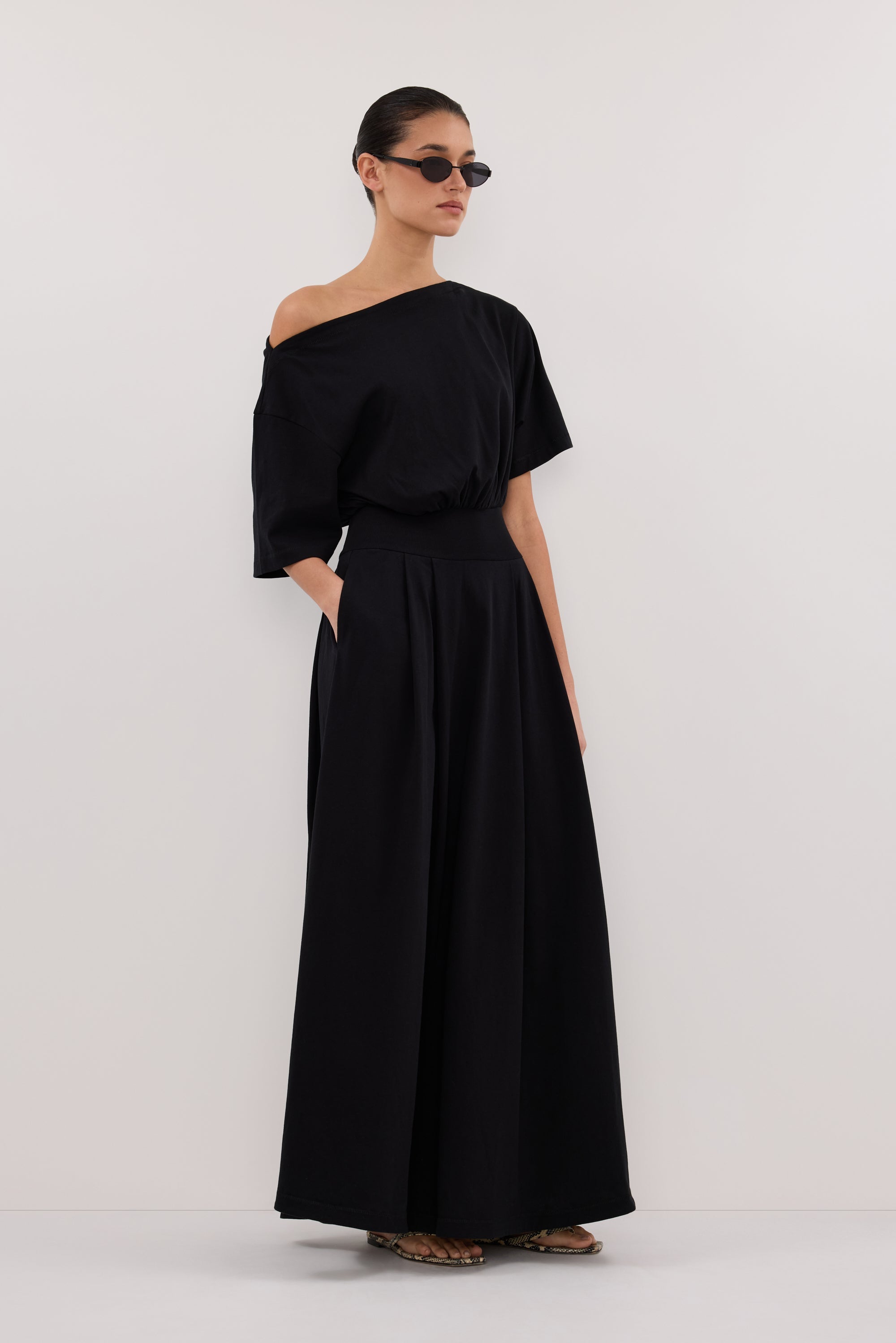 ESME BLACK ASYM MAXI DRESS