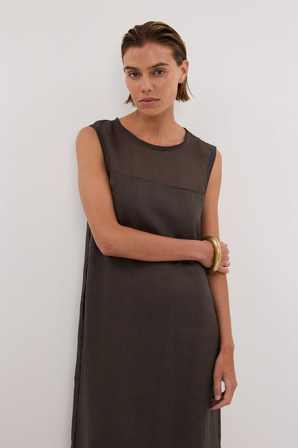 KAI PETROL RAMIE SHELL MIDI DRESS