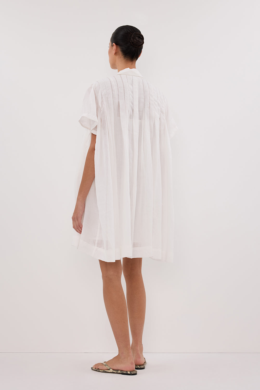 CARMEL WHITE RAMIE MINI DRESS