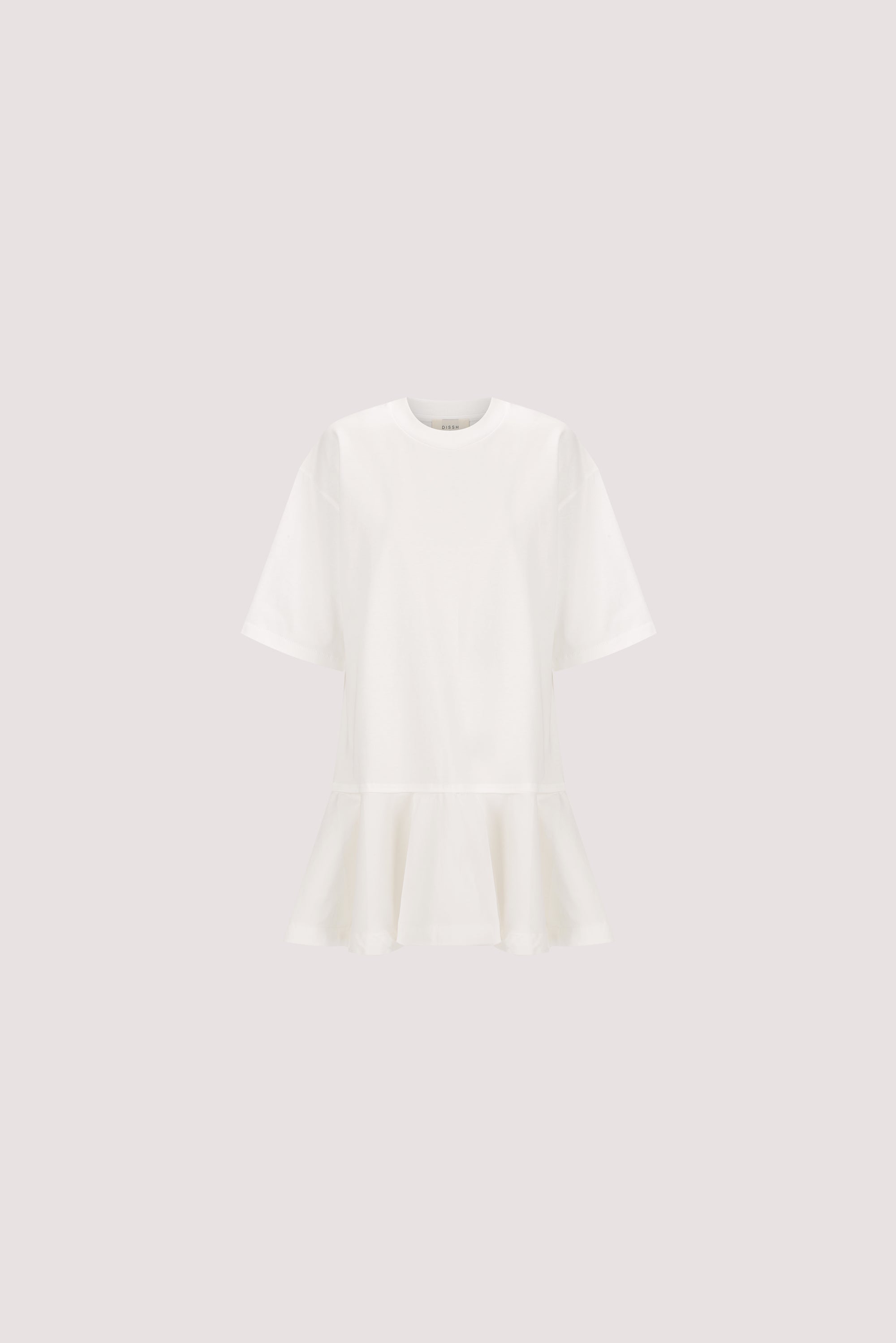 NOAH WHITE SHORT SLEEVE RUFFLE MINI DRESS