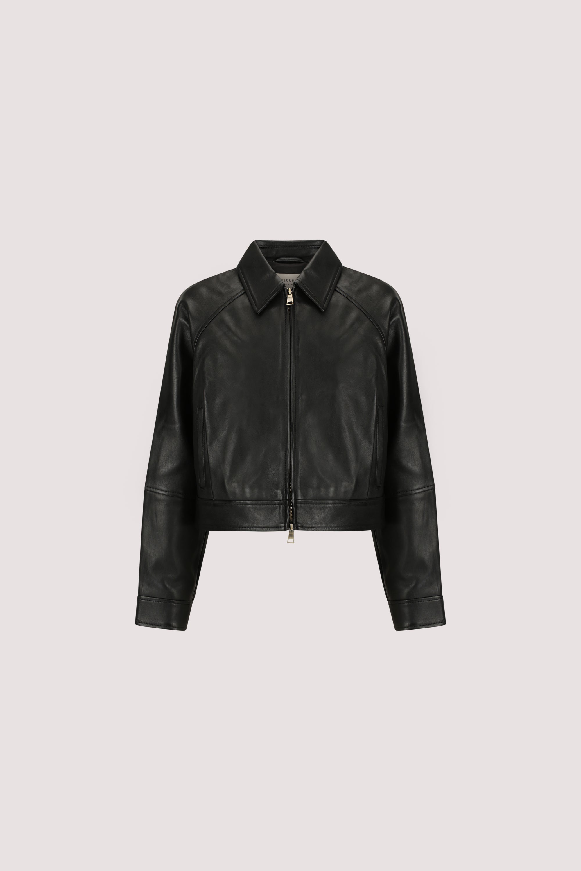 FREYA BLACK CROPPED LEATHER JACKET