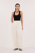 CLARA BLACK SCOOP NECK TANK TOP