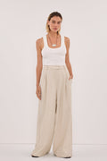 CLARA OFF WHITE SCOOP NECK TANK TOP