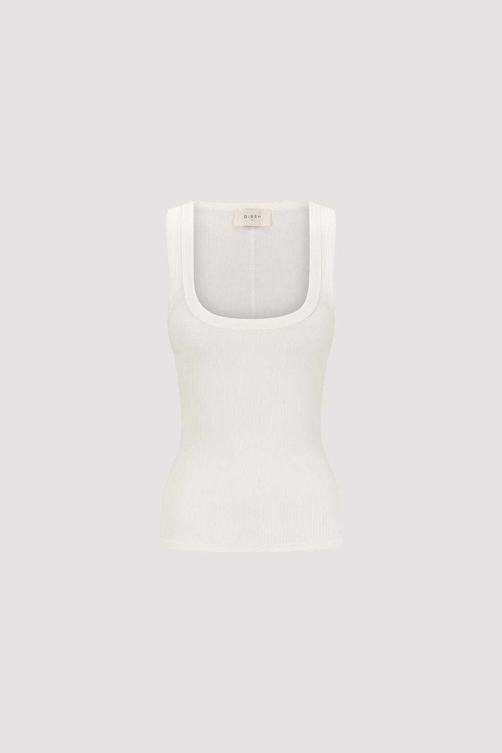 CLARA OFF WHITE SCOOP NECK TANK TOP