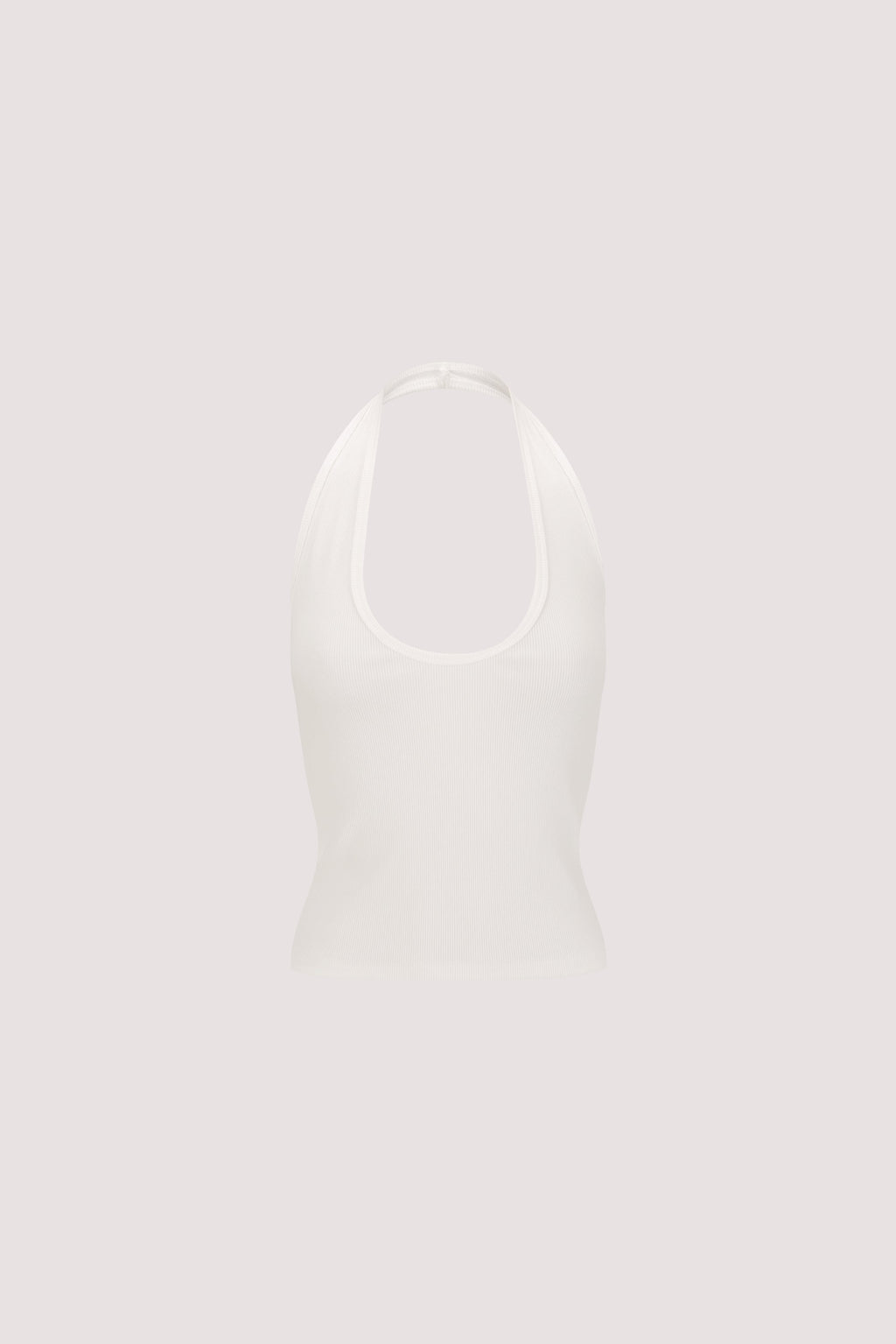 HARLAN OFF WHITE KNIT HALTER TOP