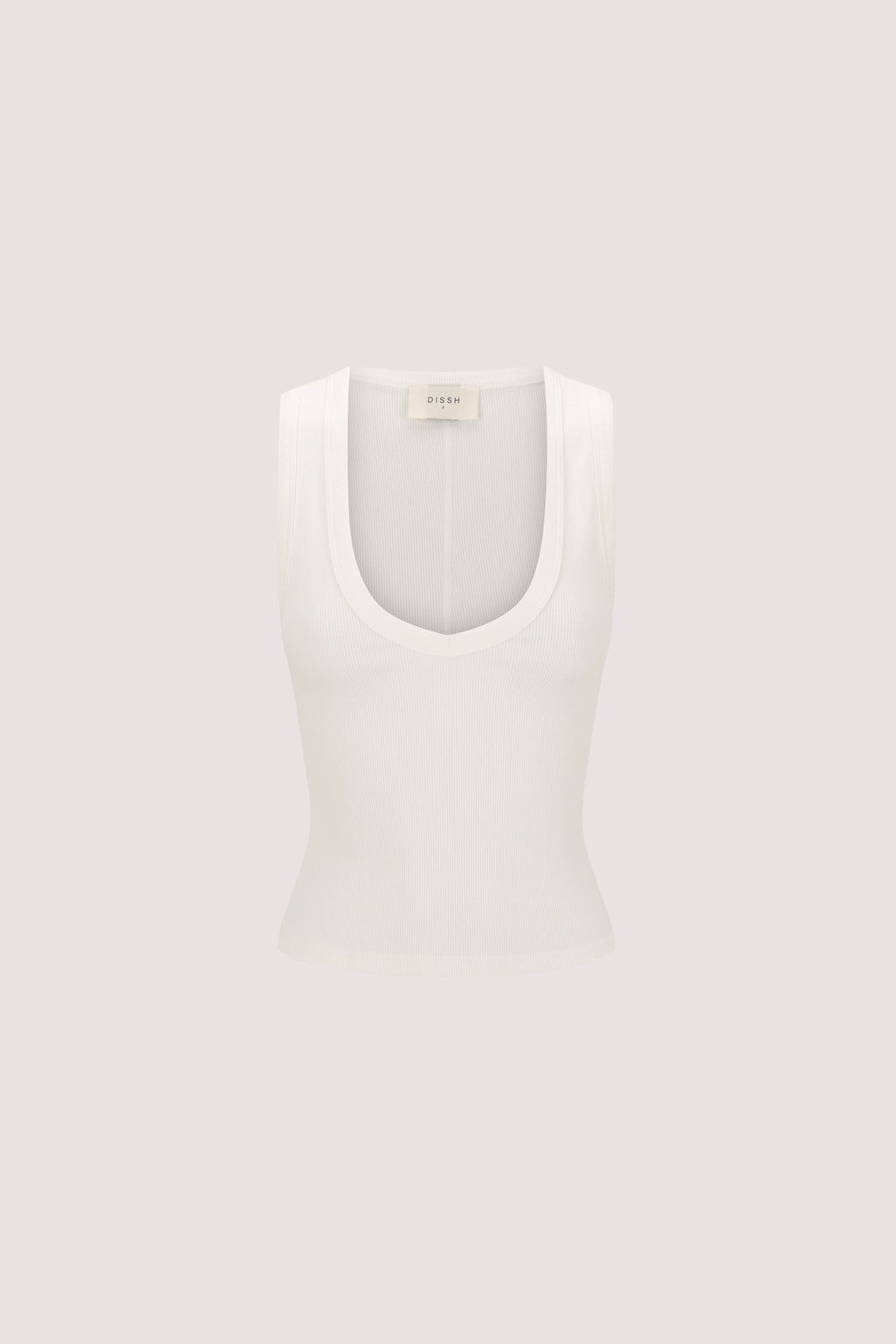 YASMIN OFF WHITE SLEEVELESS KNIT TANK