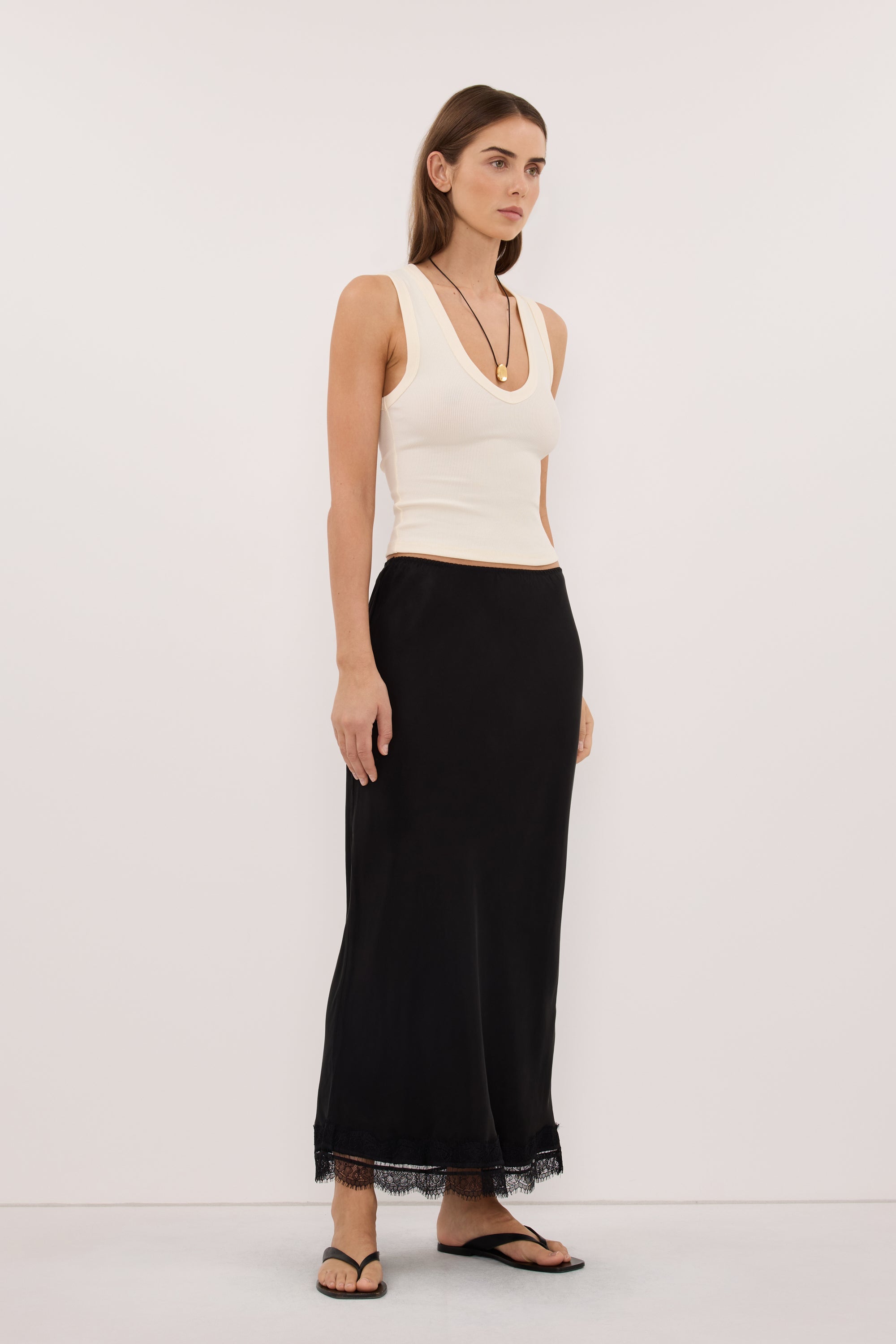 YASMIN STRAW SLEEVELESS KNIT TANK TOP