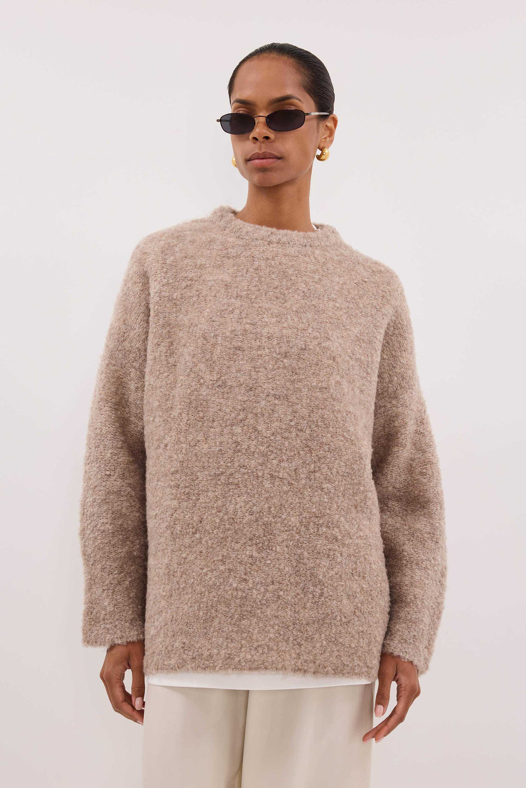 BILLIE OAT TEXTURED KNIT JUMPER