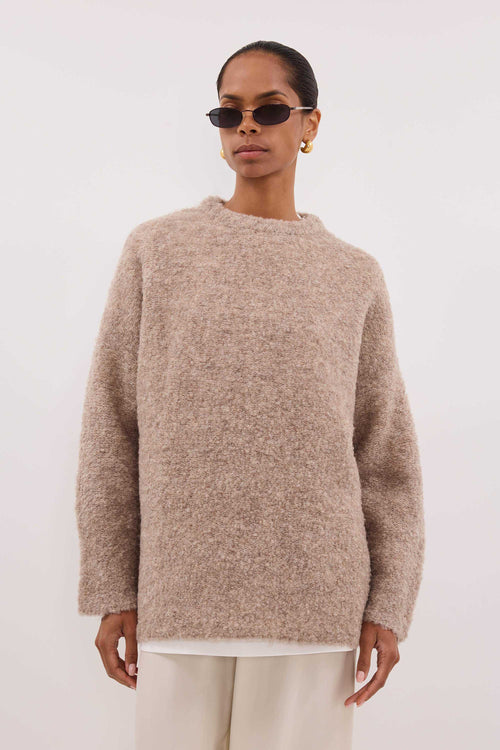 BILLIE OAT TEXTURED KNIT JUMPER