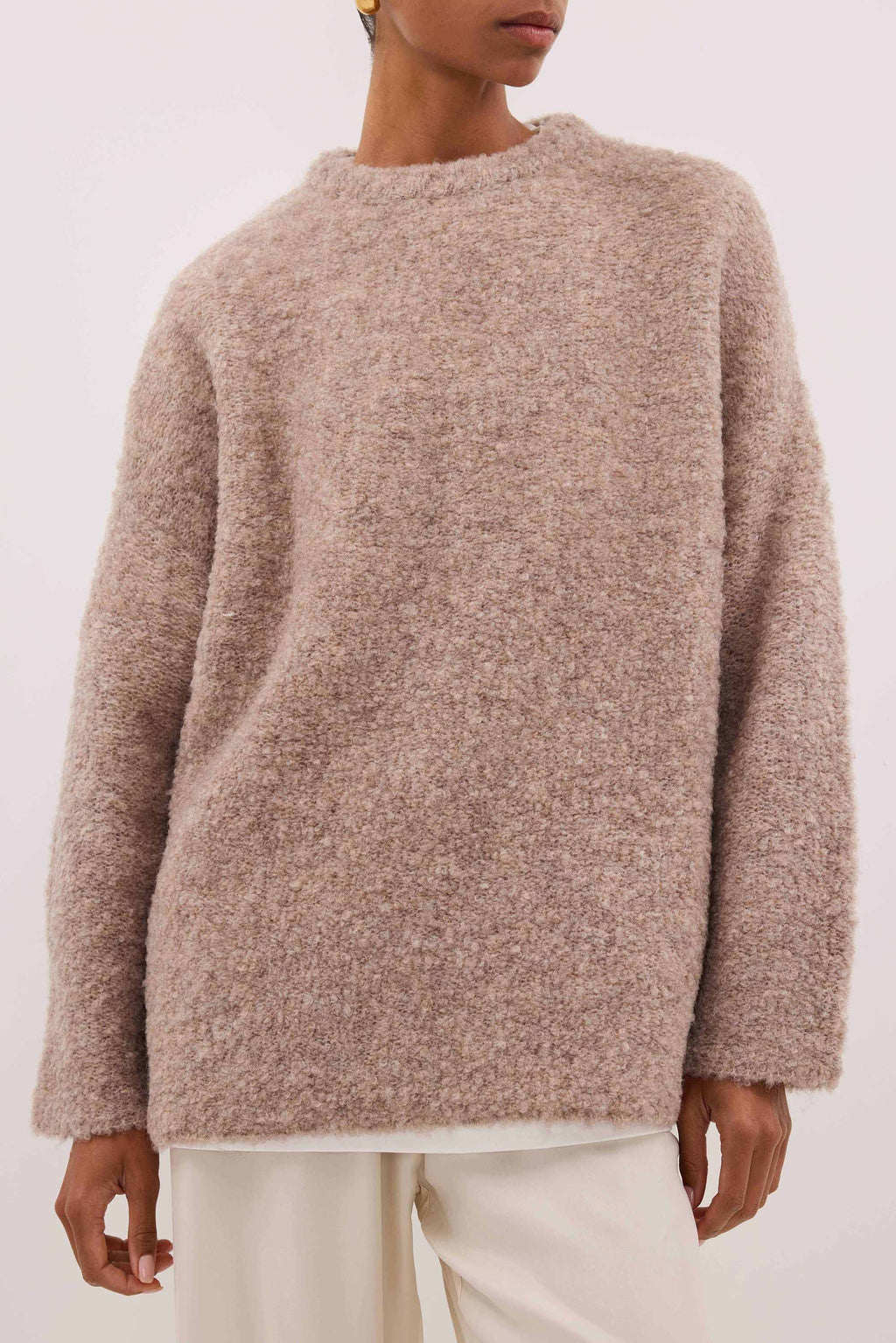 BILLIE OAT TEXTURED KNIT JUMPER