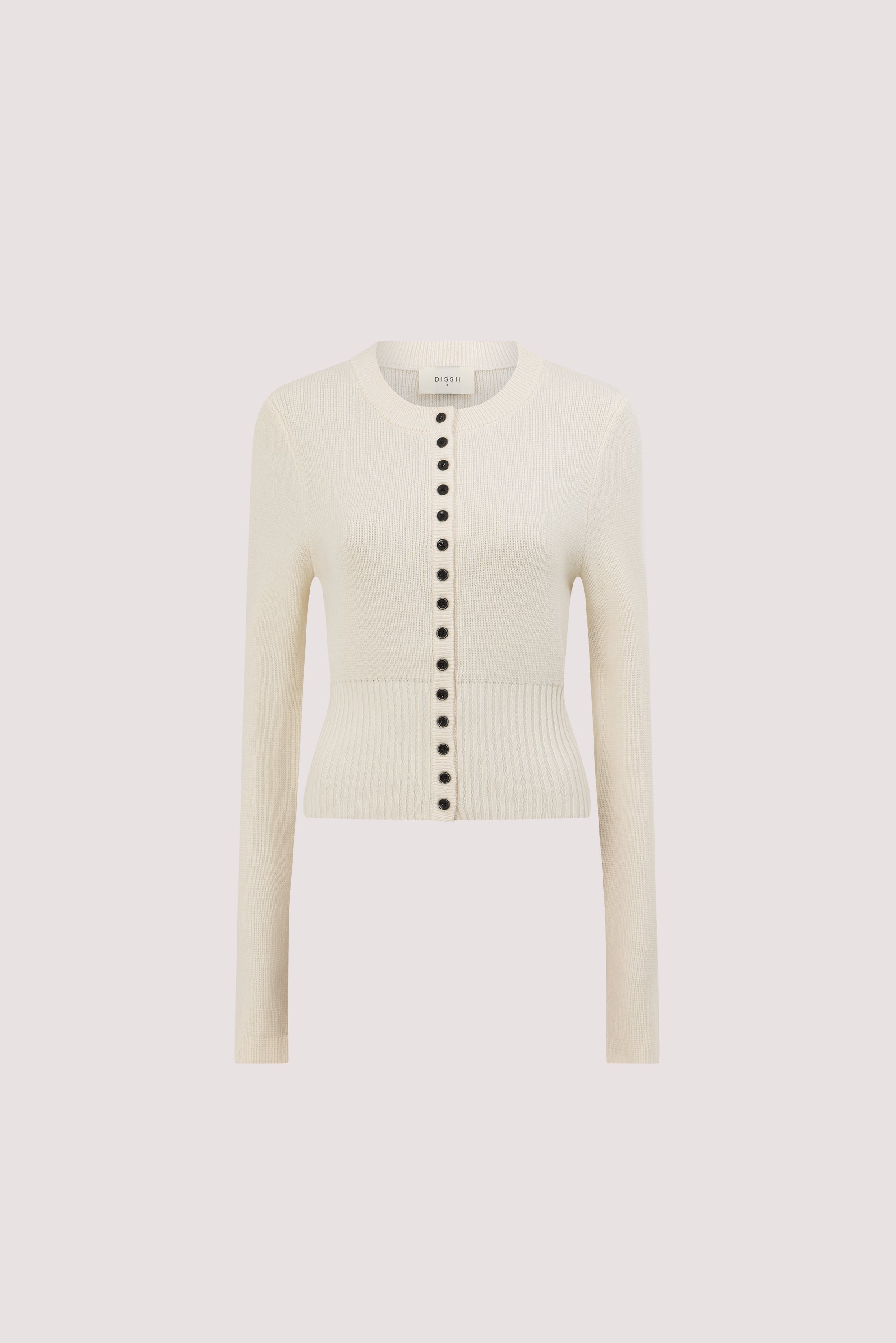IRIS IVORY CREW KNIT CARDIGAN