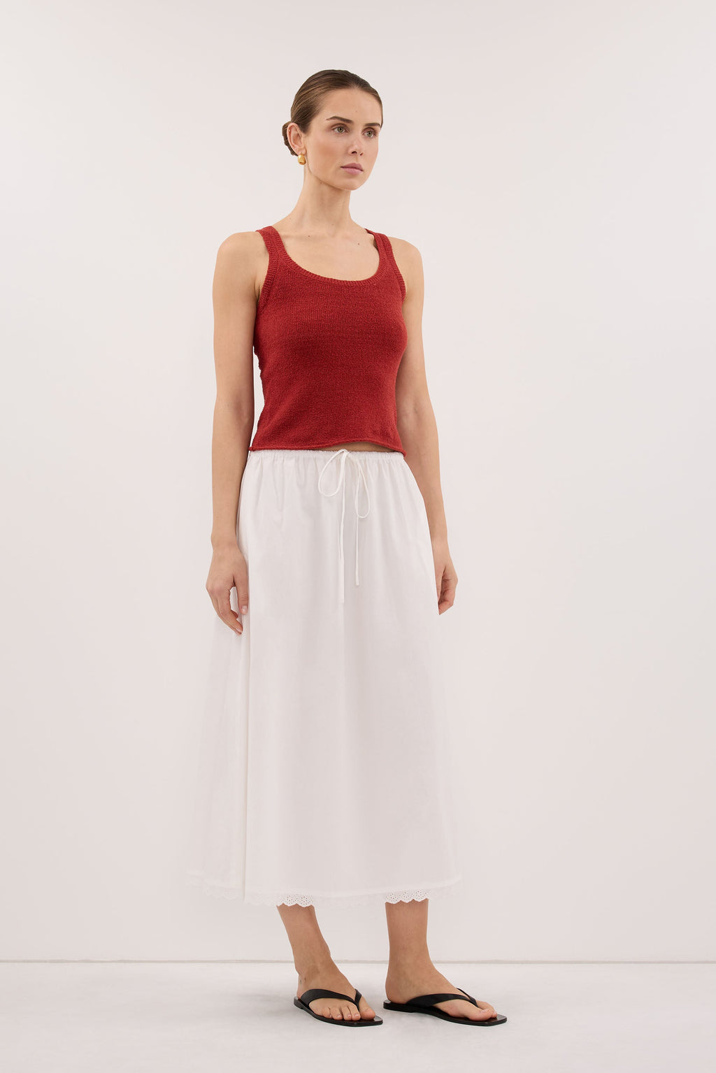HARRIET BURNT RED KNIT TANK