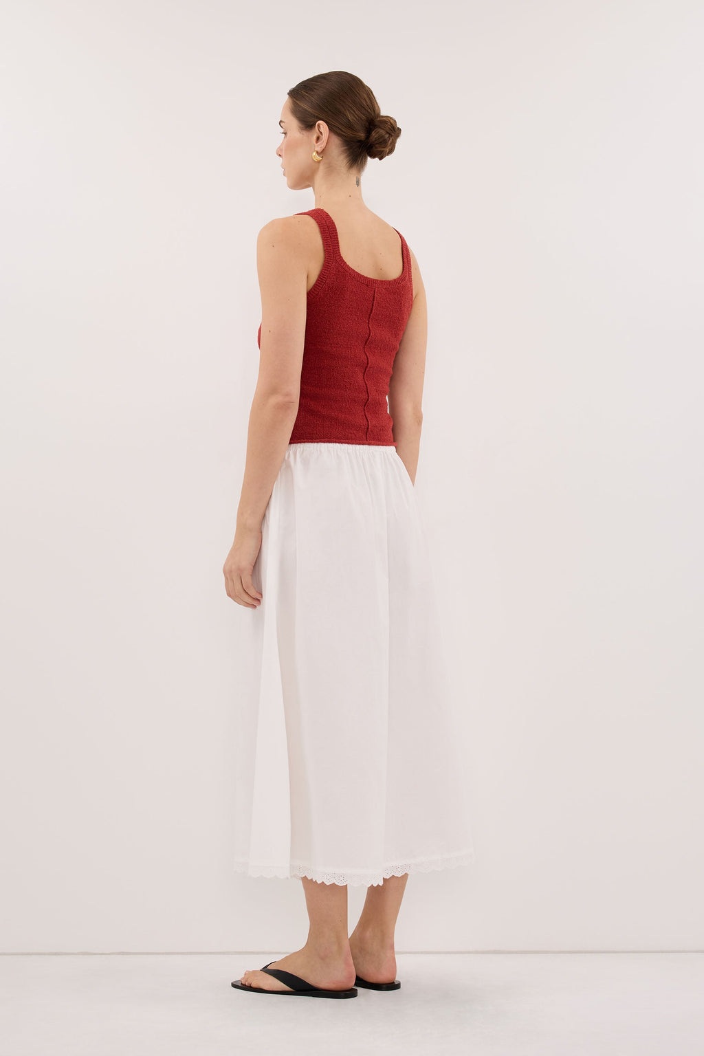 HARRIET BURNT RED KNIT TANK