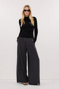 ANGEL BLACK RAGLAN FUNNEL NECK TOP