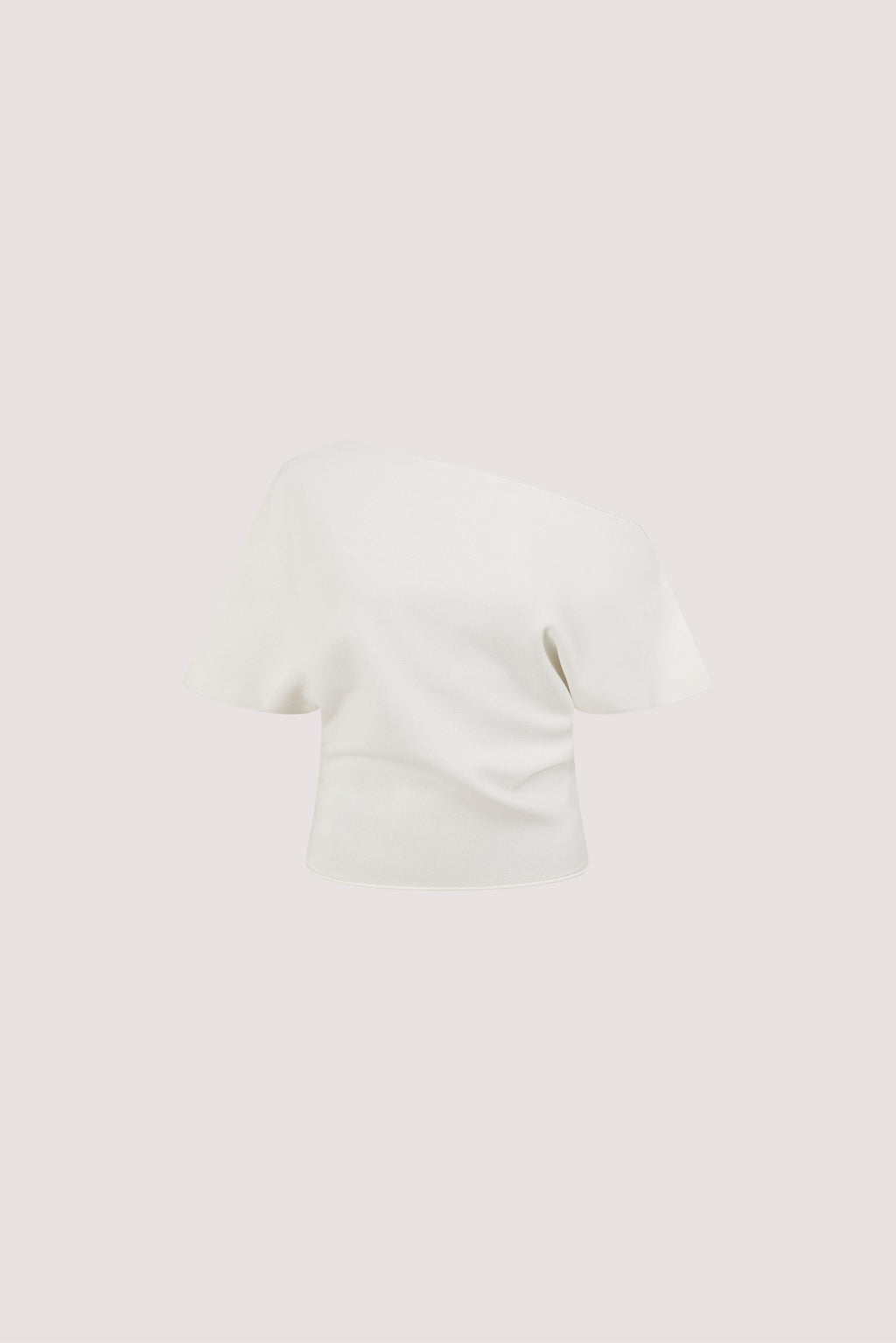 SCARLETT OFF WHITE ASYM KNIT TOP
