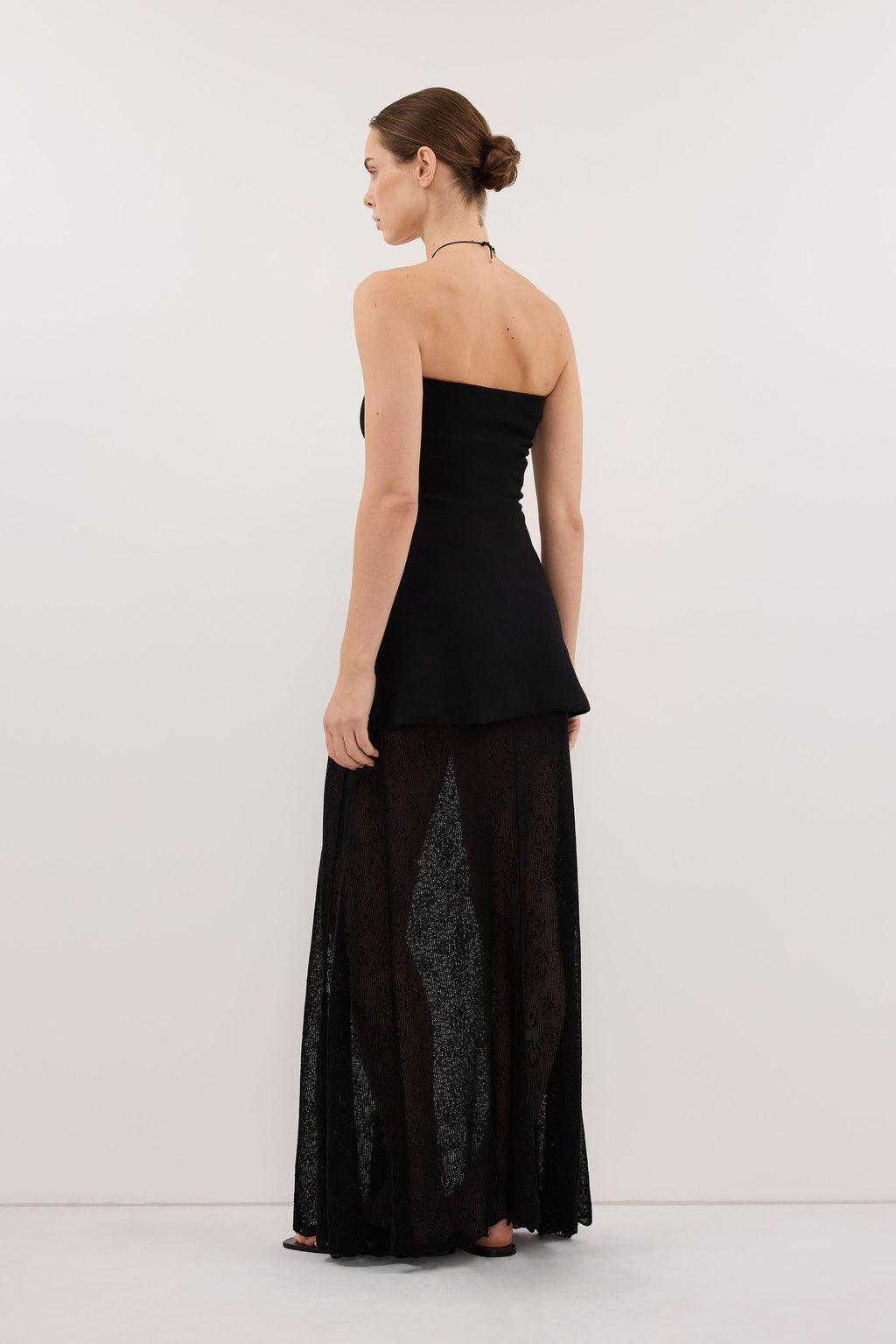 DELIA BLACK LACE MAXI SKIRT