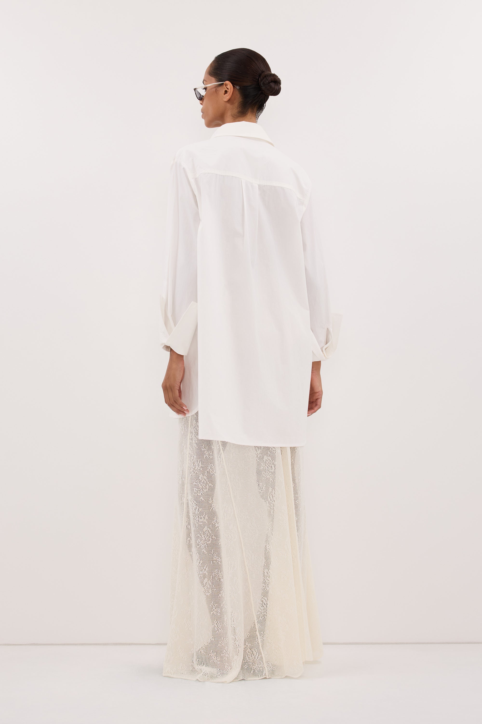 DELIA OFF WHITE LACE MAXI SKIRT