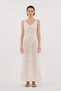 HEIDI CREAM MARLE KNIT MAXI DRESS