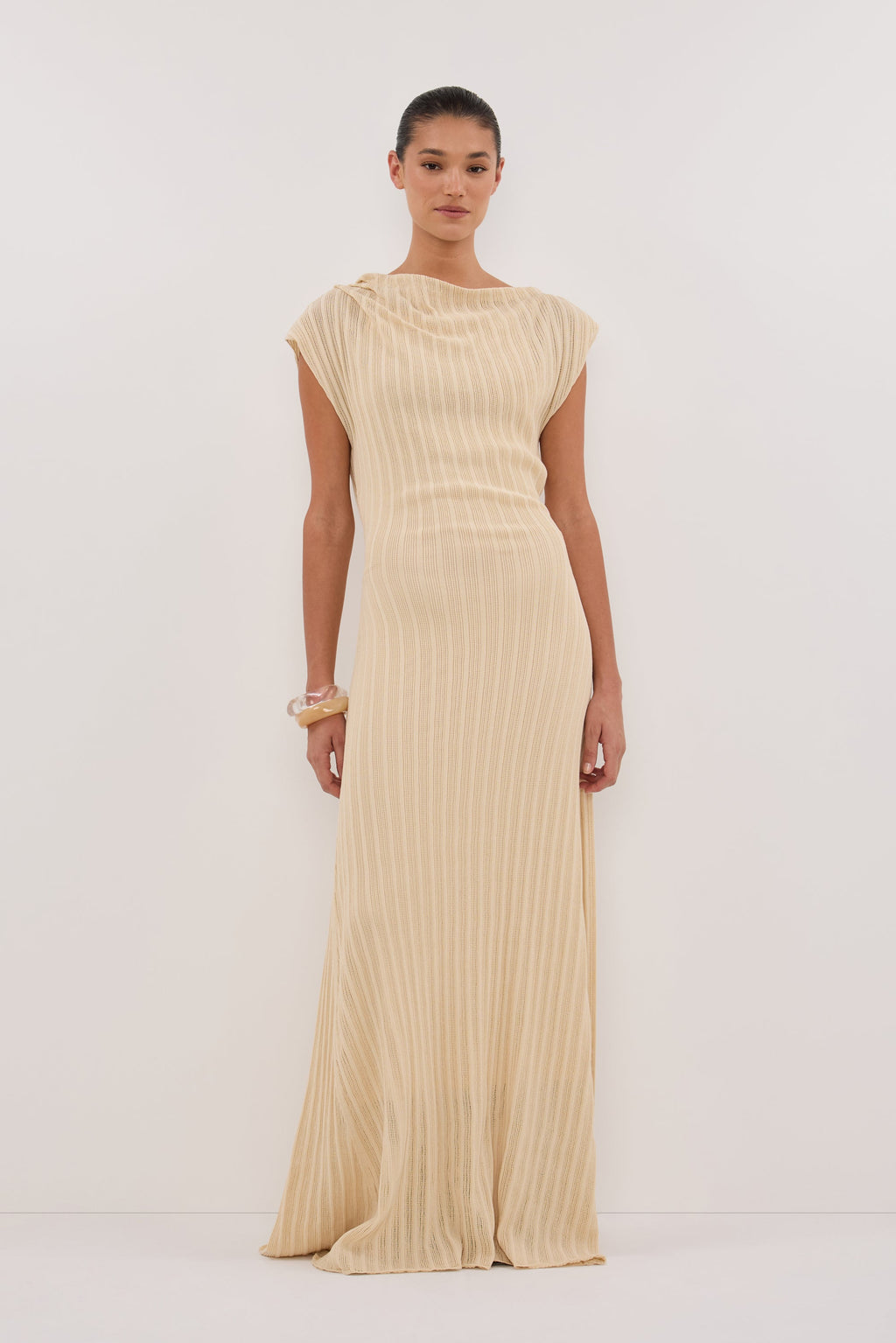 BOWIE NATURAL KNIT MAXI DRESS
