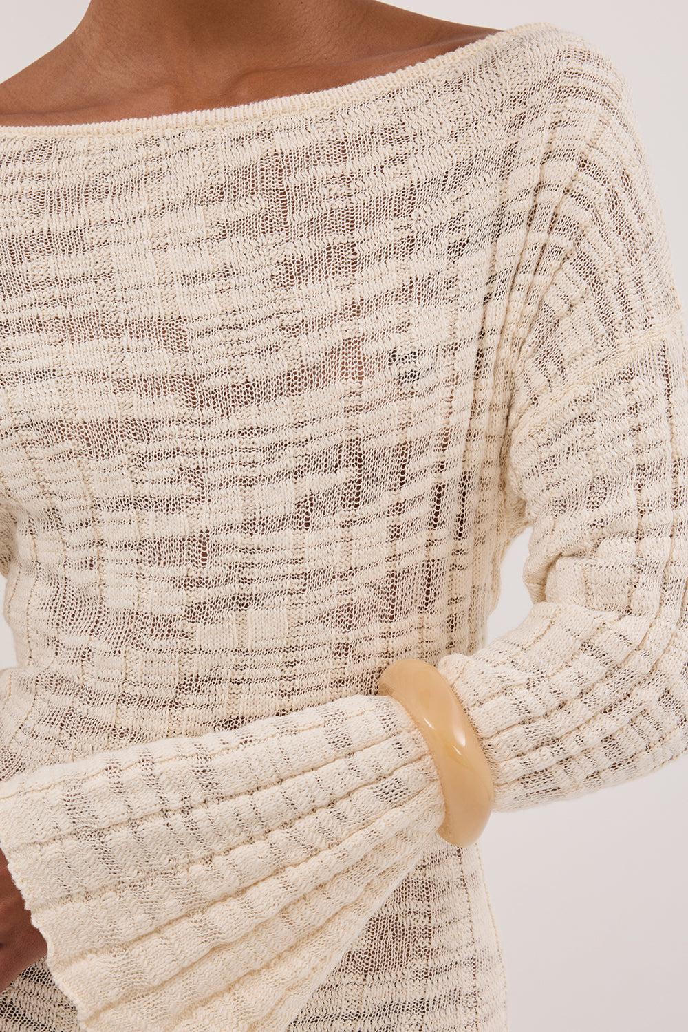CIA NATURAL LONG SLEEVE MAXI DRESS
