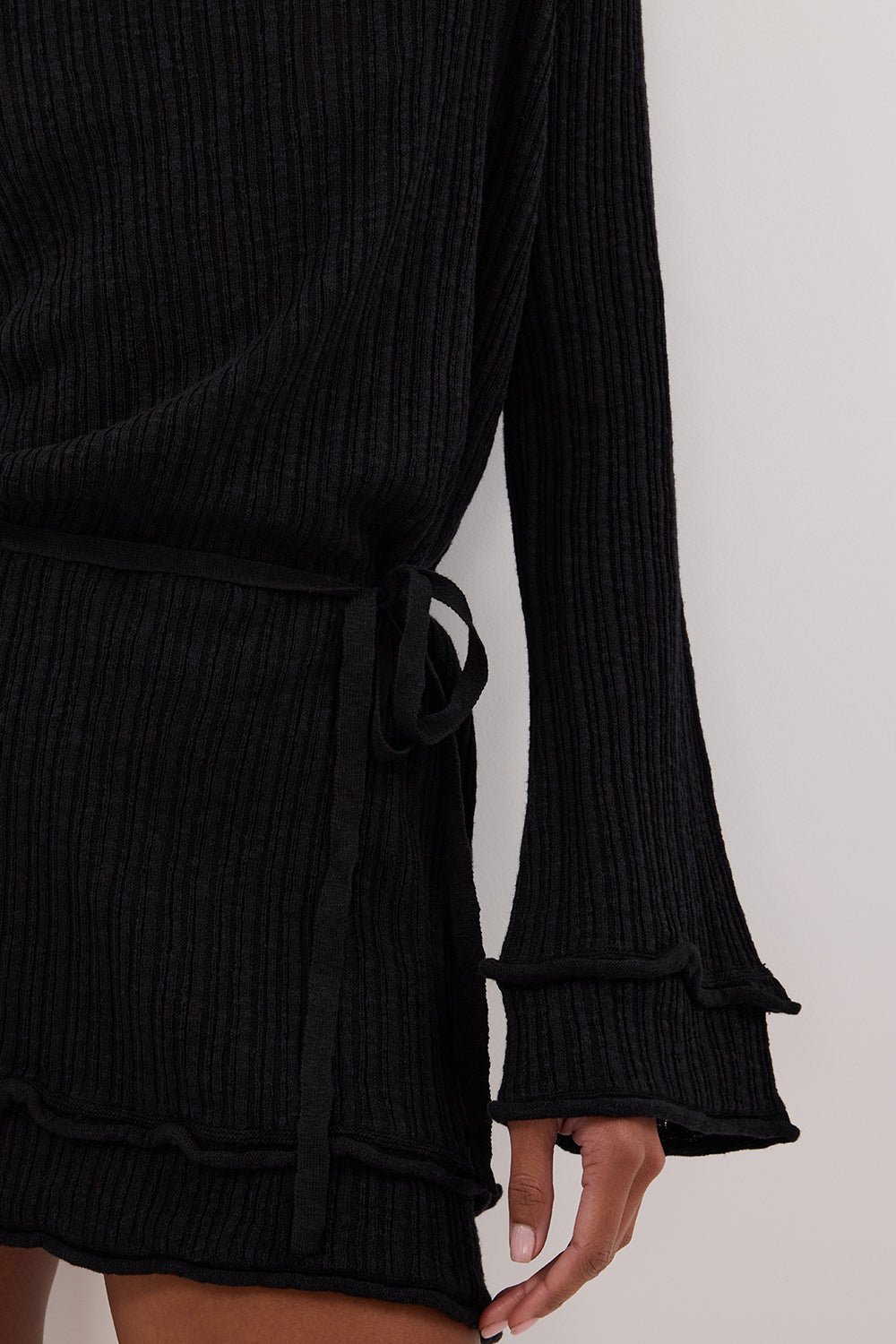 MAX BLACK KNIT MINI DRESS