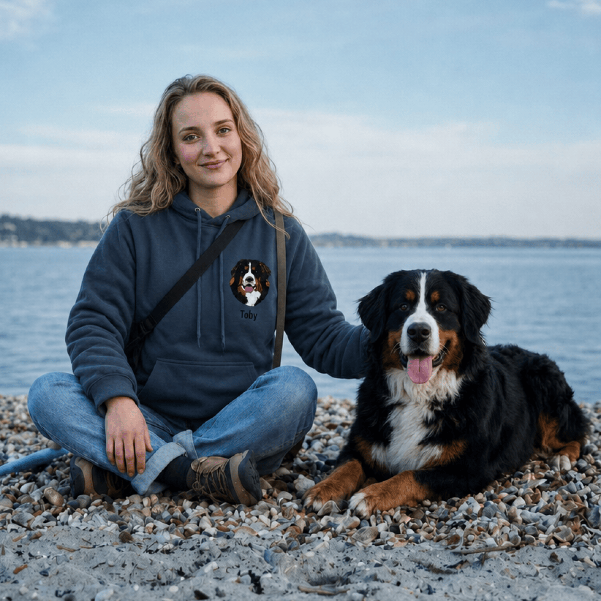Custom Pet Embroidered Icon Stitch Hoodie