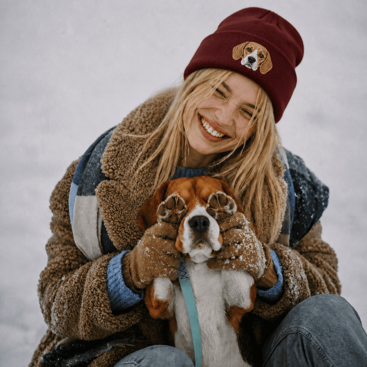 Custom Pet Embroidered Icon Stitch Beanie