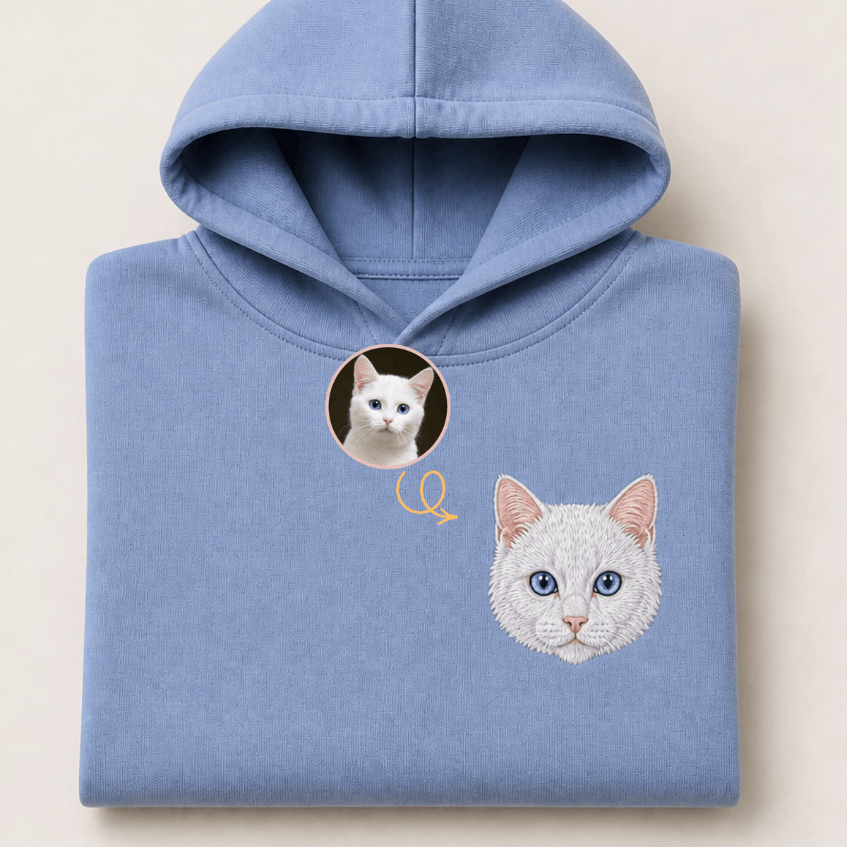 Custom Pet Embroidered Icon Stitch Hoodie