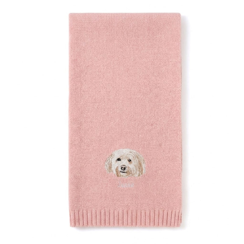Custom Pet Embroidered Icon Stitch Scarf