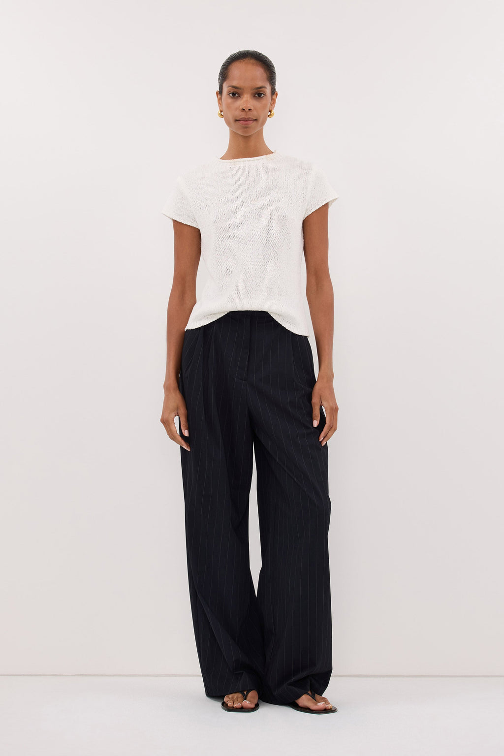 LEO OFF WHITE KNIT TOP