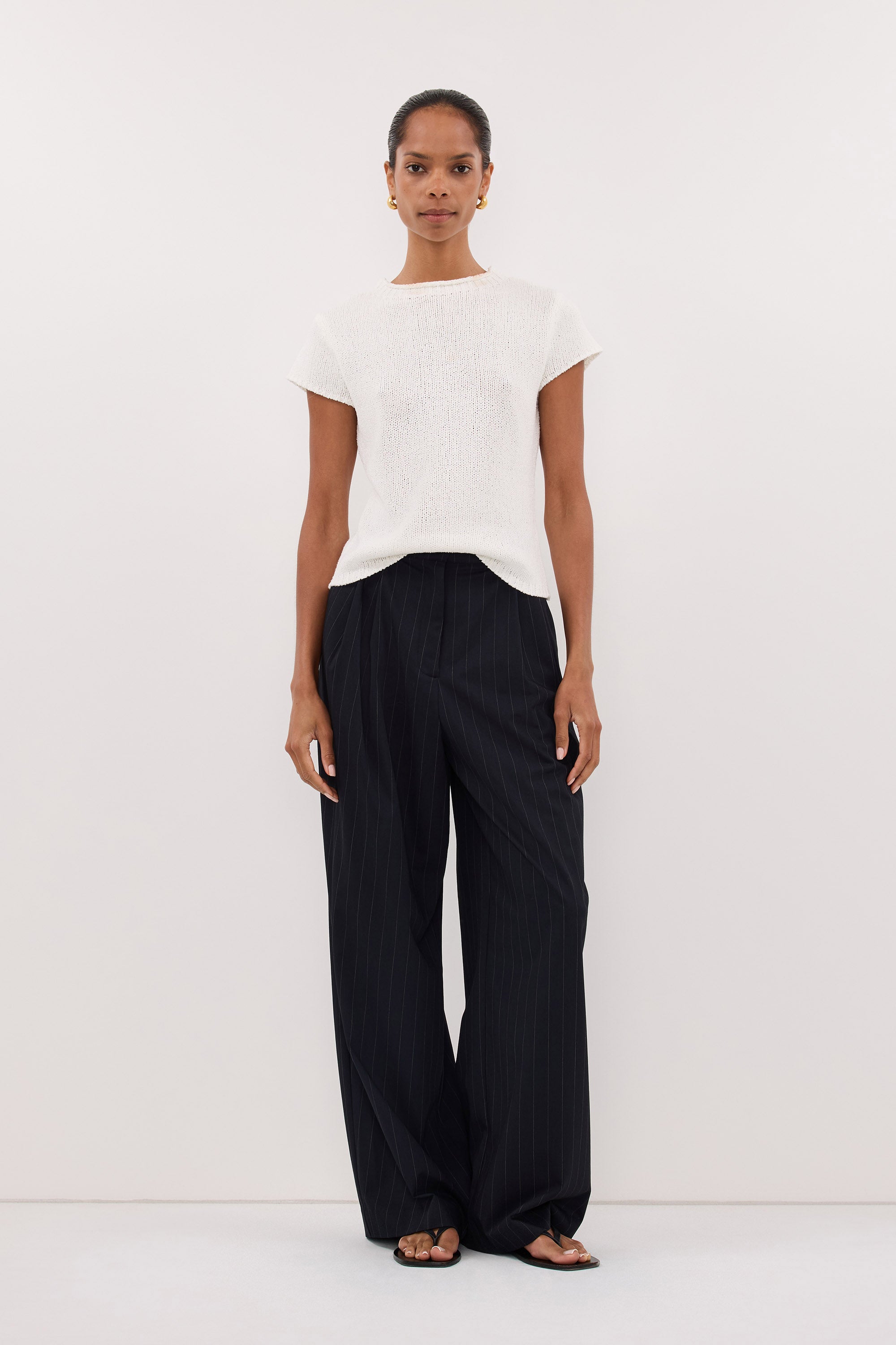 LEO OFF WHITE KNIT TOP