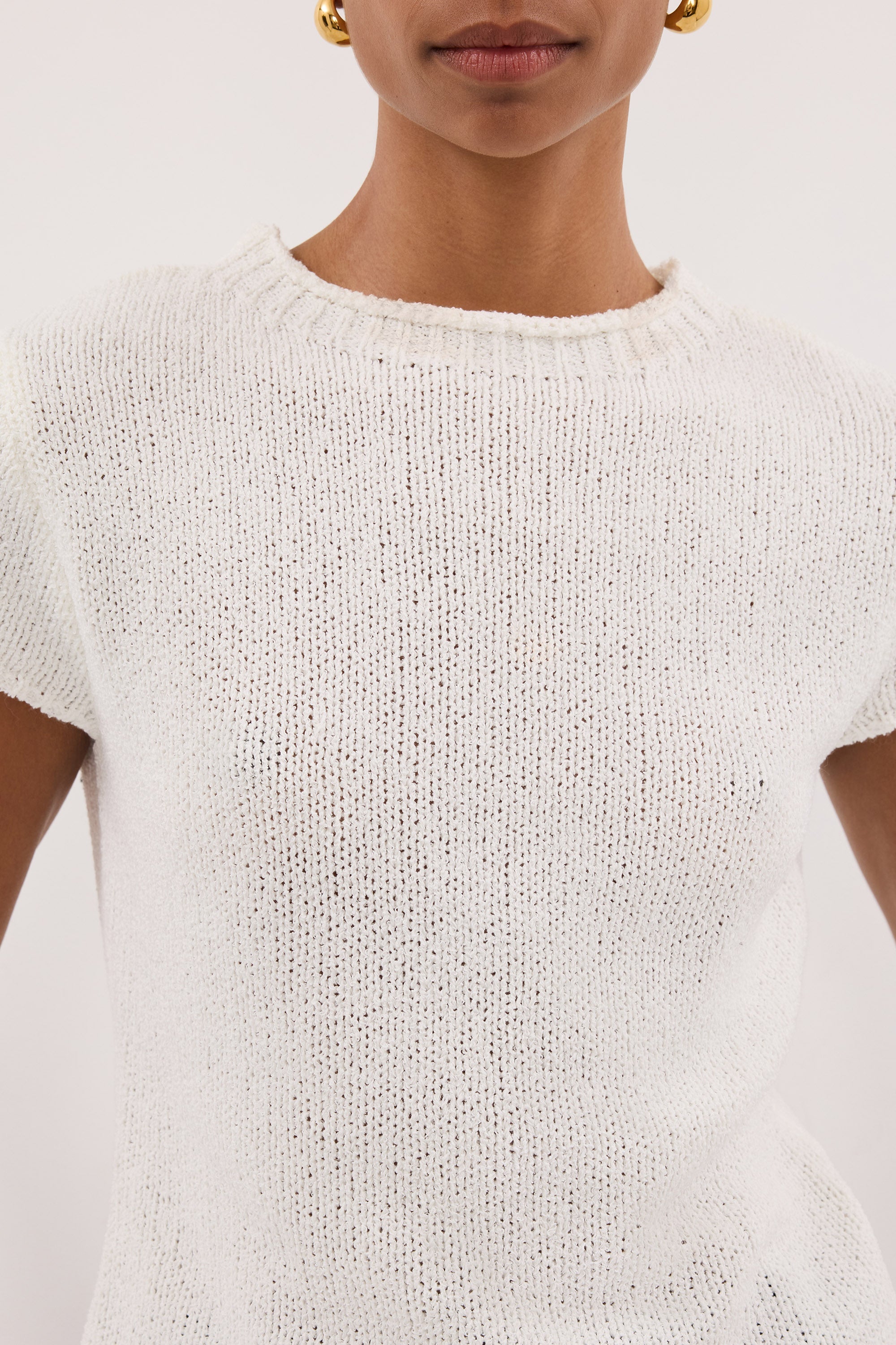 LEO OFF WHITE KNIT TOP