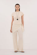 LEO SANDSTONE KNIT TOP