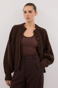 TOM CHOC CABLE KNIT CARDIGAN