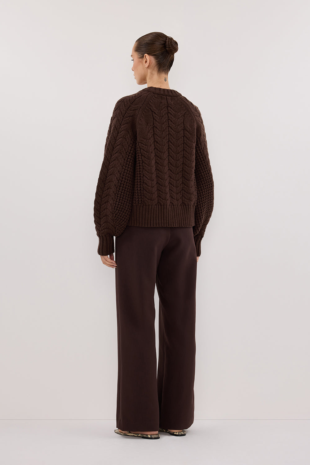 TOM CHOC CABLE KNIT CARDIGAN